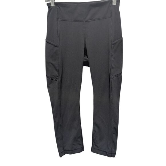 LULULEMON ATHLETICA Speed Up Crop (21') In Black Size 6 - Picture 7 of 8